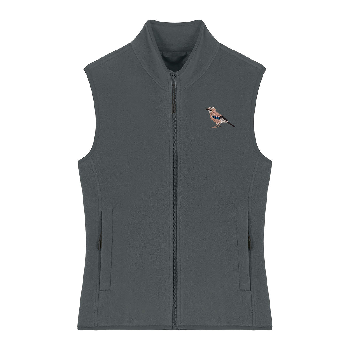 Eurasian Jay Embroidered Women's Fleece Gilet Bodywarmer