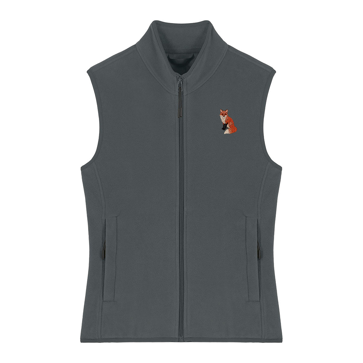 Fox Embroidered Women's Fleece Gilet Bodywarmer