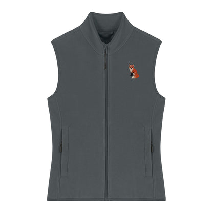 Fox Embroidered Women's Fleece Gilet Bodywarmer