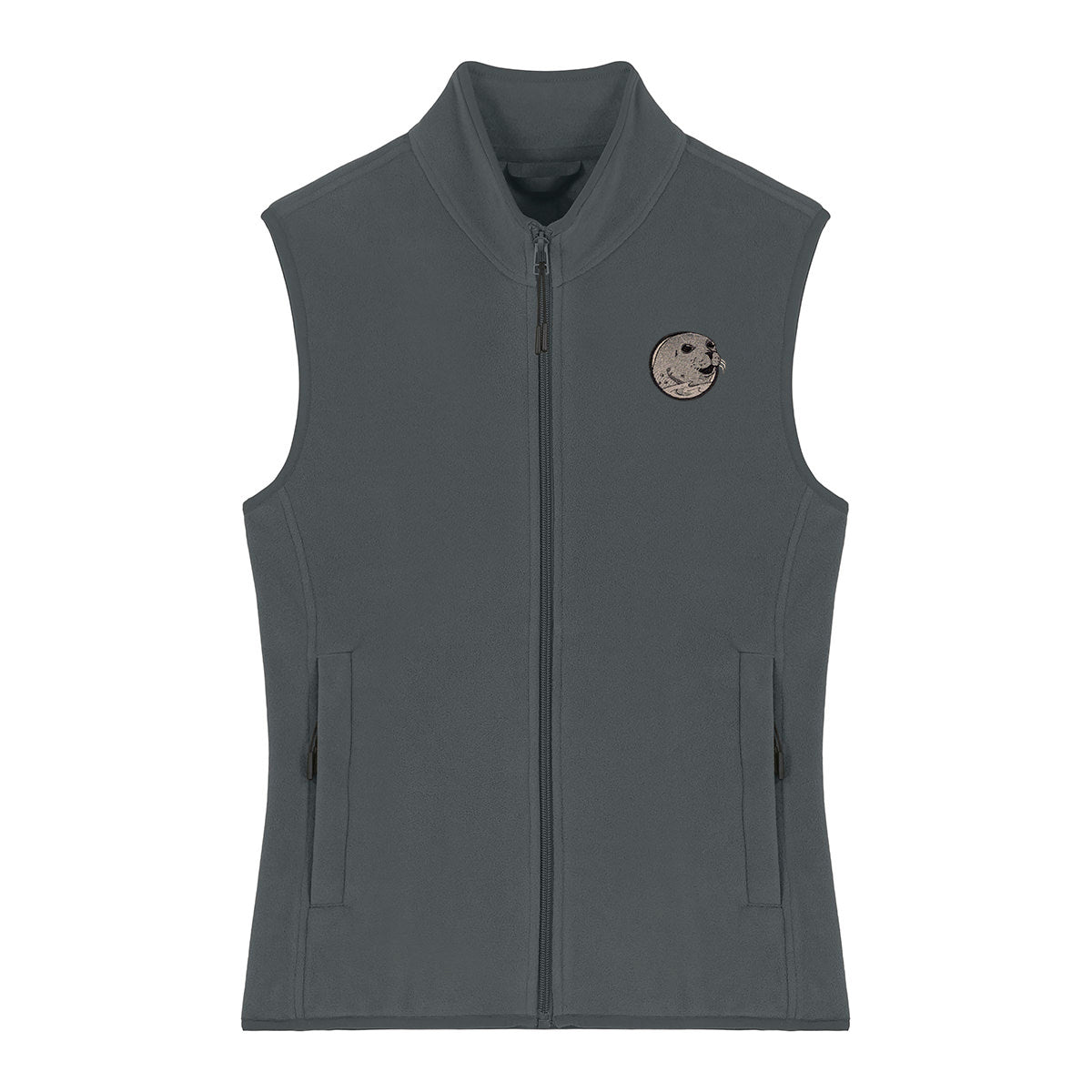 Grey Seal Embroidered Women's Fleece Gilet Bodywarmer