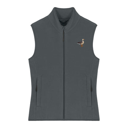 Greylag Goose Embroidered Women's Fleece Gilet Bodywarmer