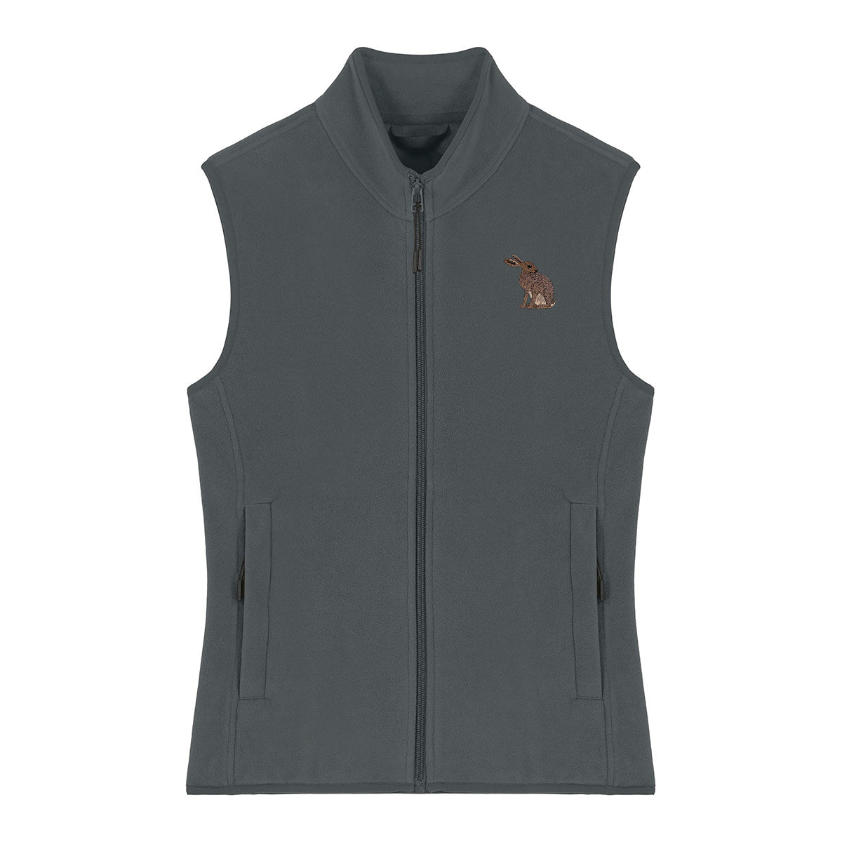 Hare Embroidered Women's Fleece Gilet Bodywarmer
