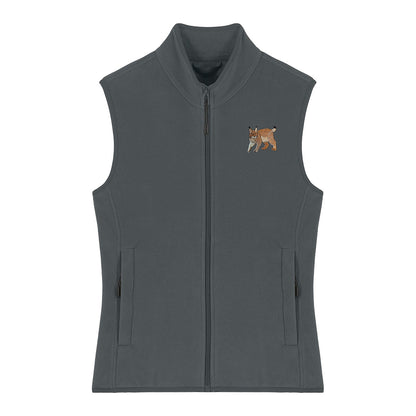 Lynx Embroidered Women's Fleece Gilet Bodywarmer