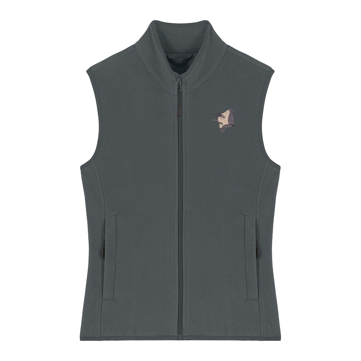 Manta Ray Embroidered Women's Fleece Gilet Bodywarmer