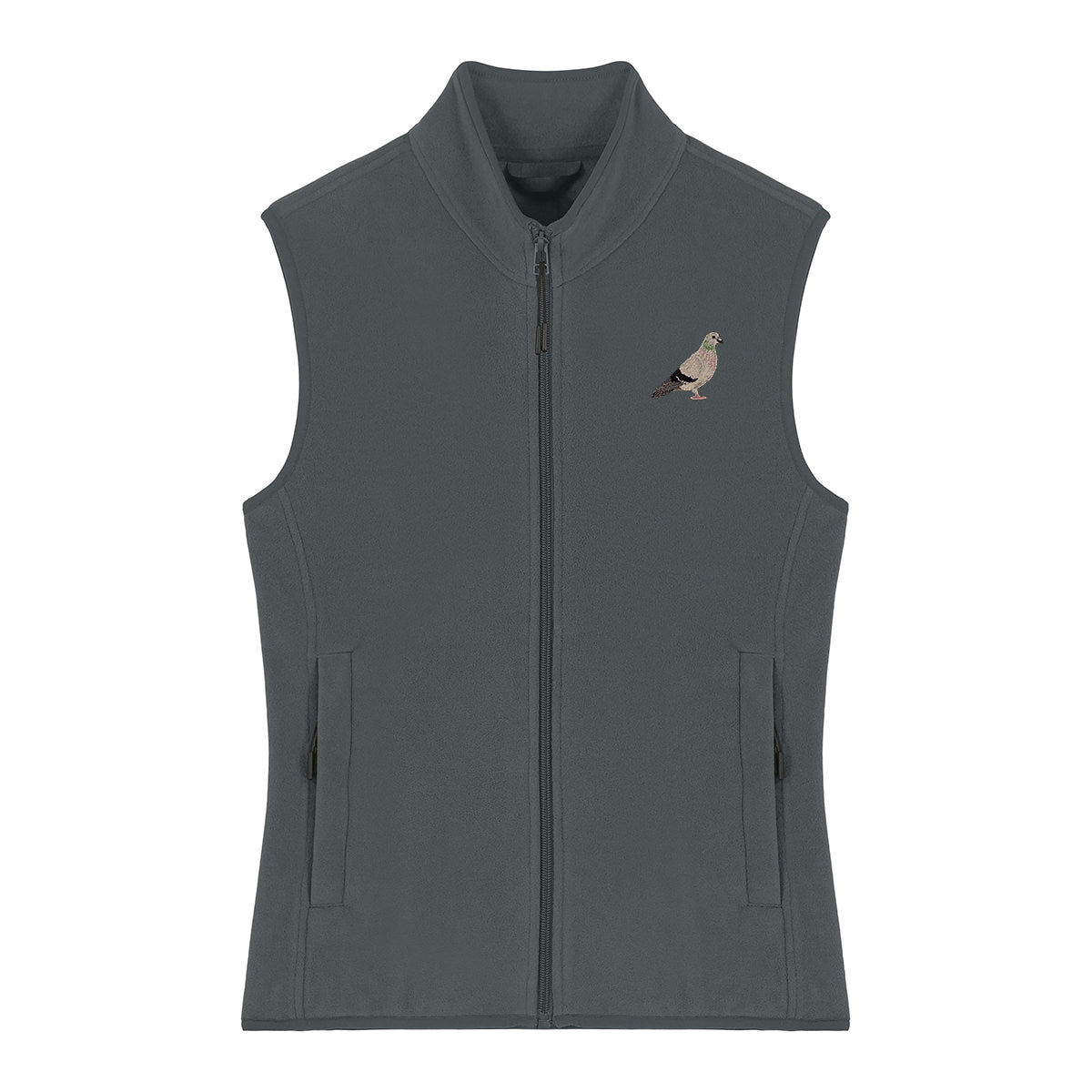 Pigeon Embroidered Women's Fleece Gilet Bodywarmer