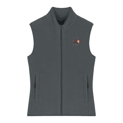 Reindeer Embroidered Women's Fleece Gilet Bodywarmer