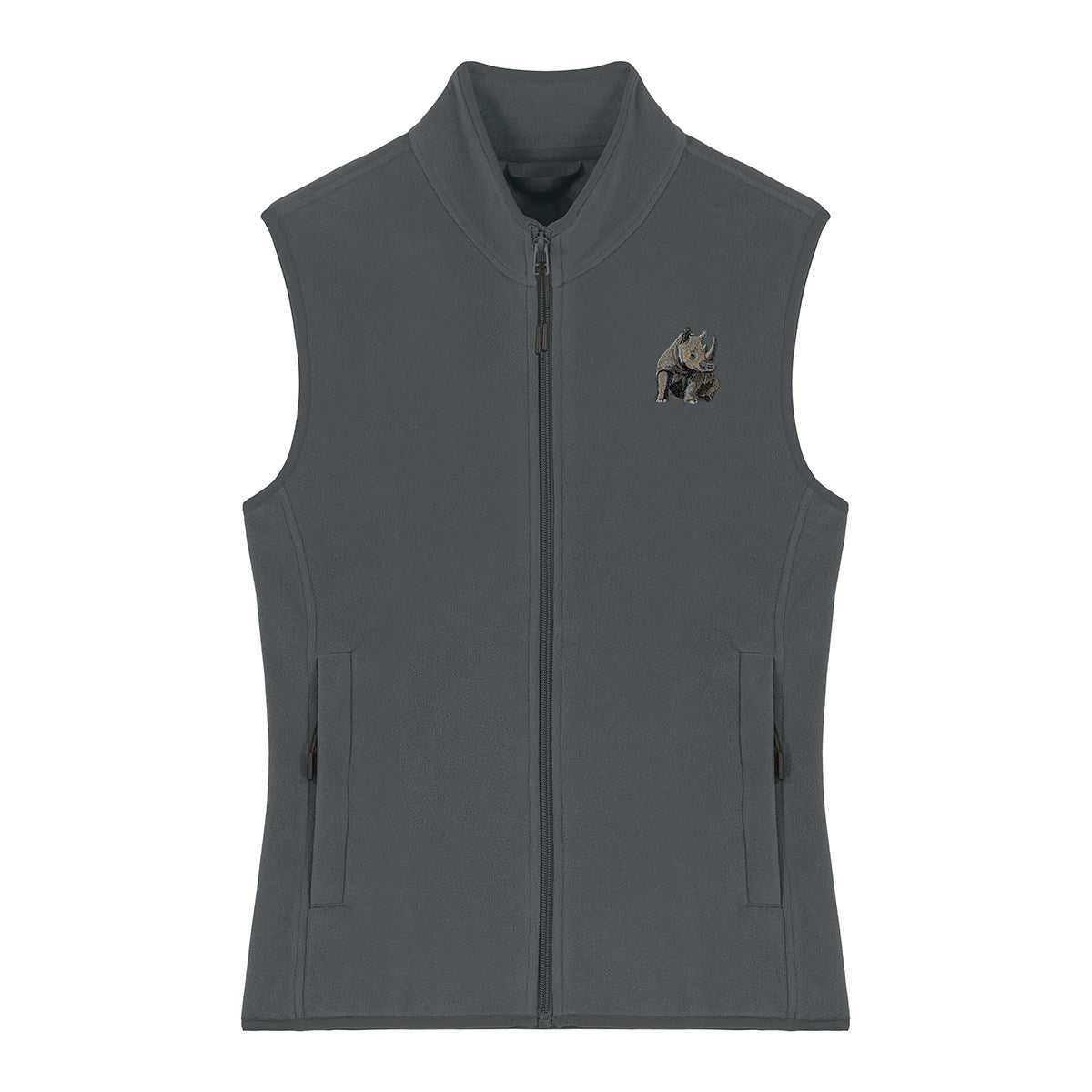 Rhino Embroidered Women's Fleece Gilet Bodywarmer