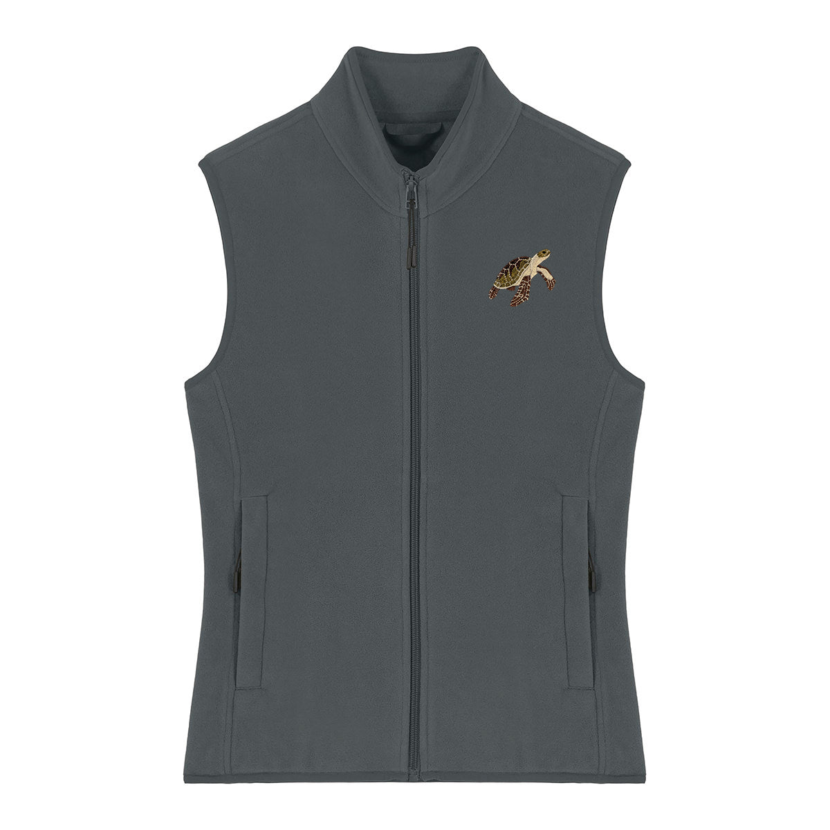 Sea Turtle Embroidered Women's Fleece Gilet Bodywarmer