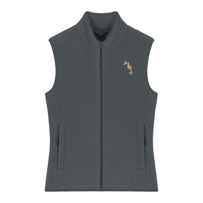 Seahorse Embroidered Women's Fleece Gilet Bodywarmer