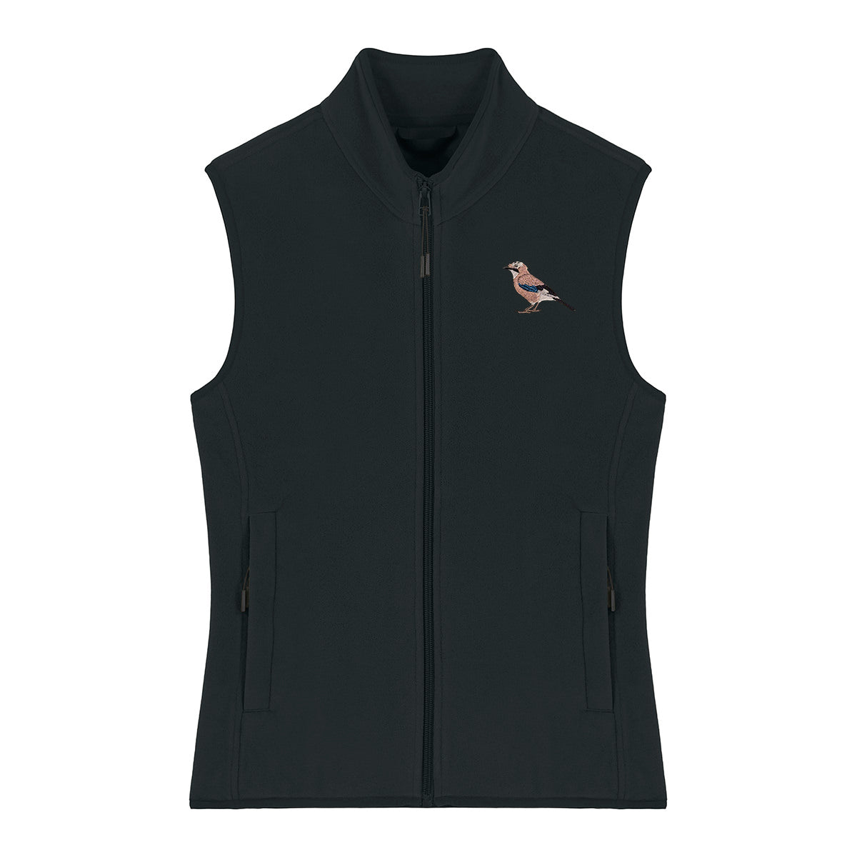Eurasian Jay Embroidered Women's Fleece Gilet Bodywarmer