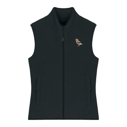 Eurasian Jay Embroidered Women's Fleece Gilet Bodywarmer