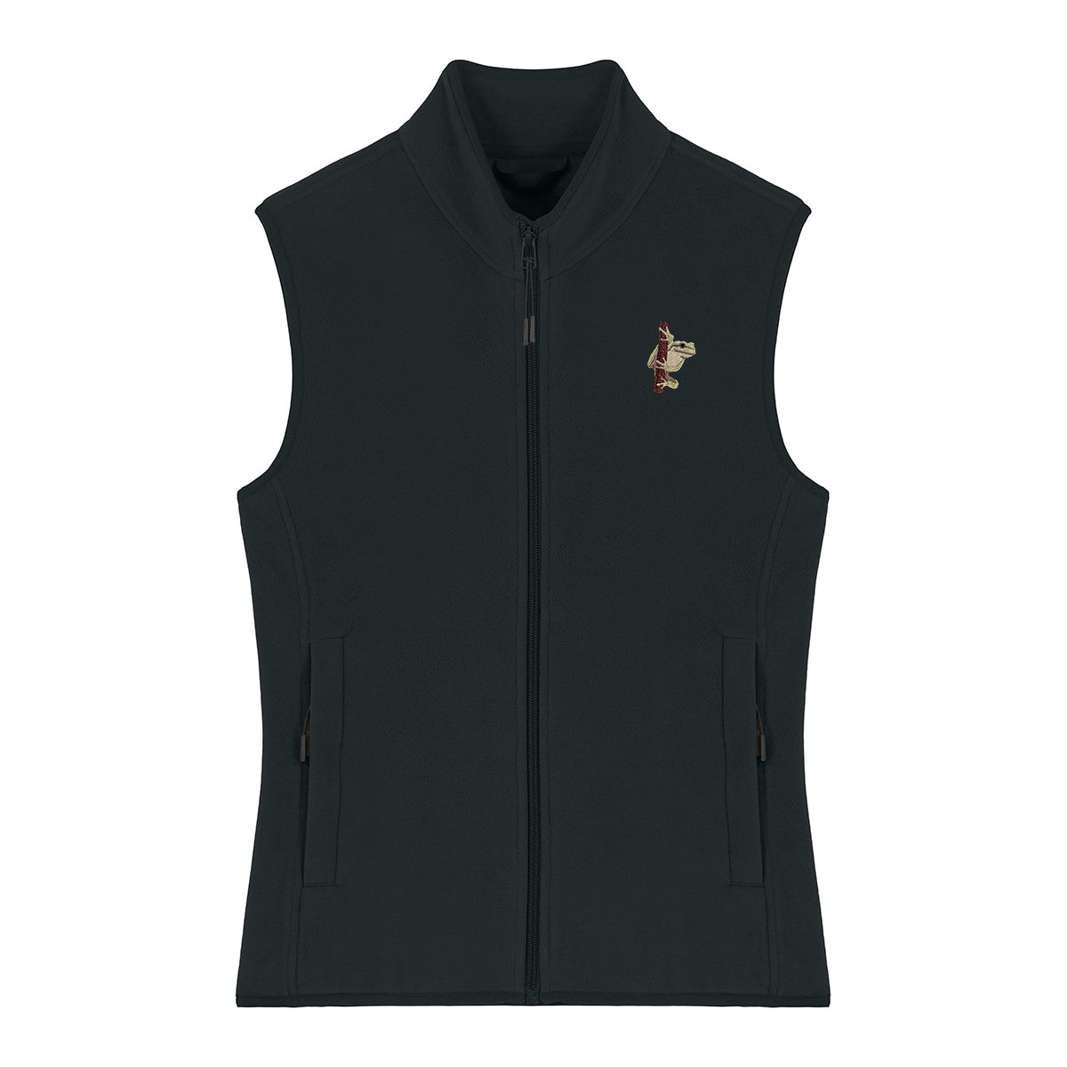 European Tree Frog Embroidered Women's Fleece Gilet Bodywarmer