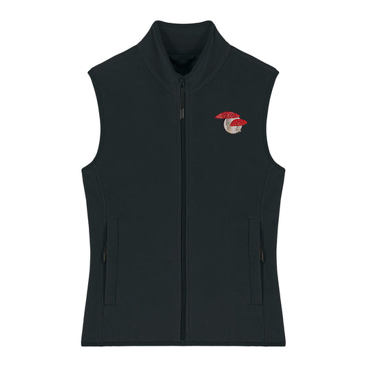 Fly Agaric Mushroom Embroidered Women's Fleece Gilet Bodywarmer