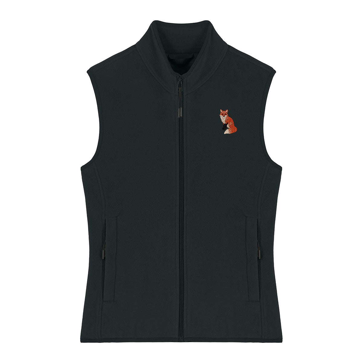 Fox Embroidered Women's Fleece Gilet Bodywarmer