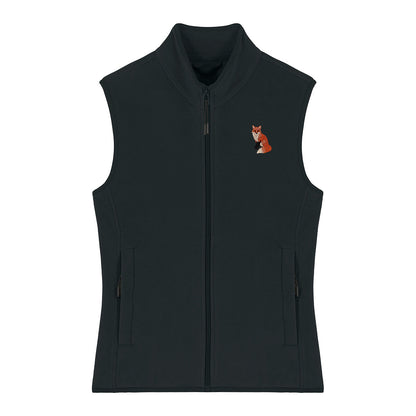 Fox Embroidered Women's Fleece Gilet Bodywarmer