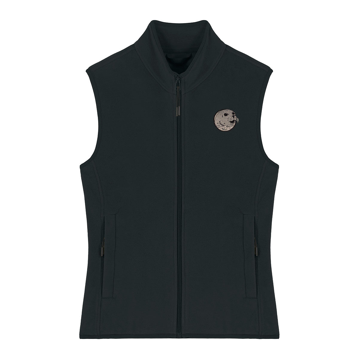 Grey Seal Embroidered Women's Fleece Gilet Bodywarmer