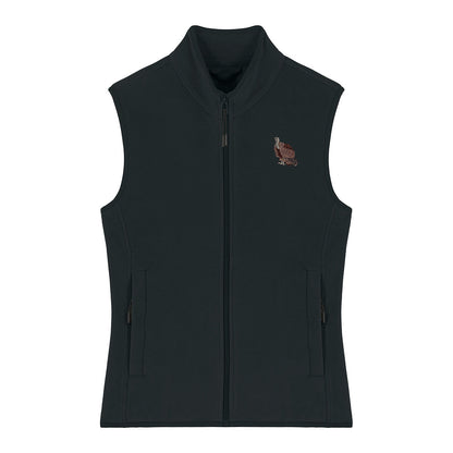 Griffon Vulture Embroidered Women's Fleece Gilet Bodywarmer