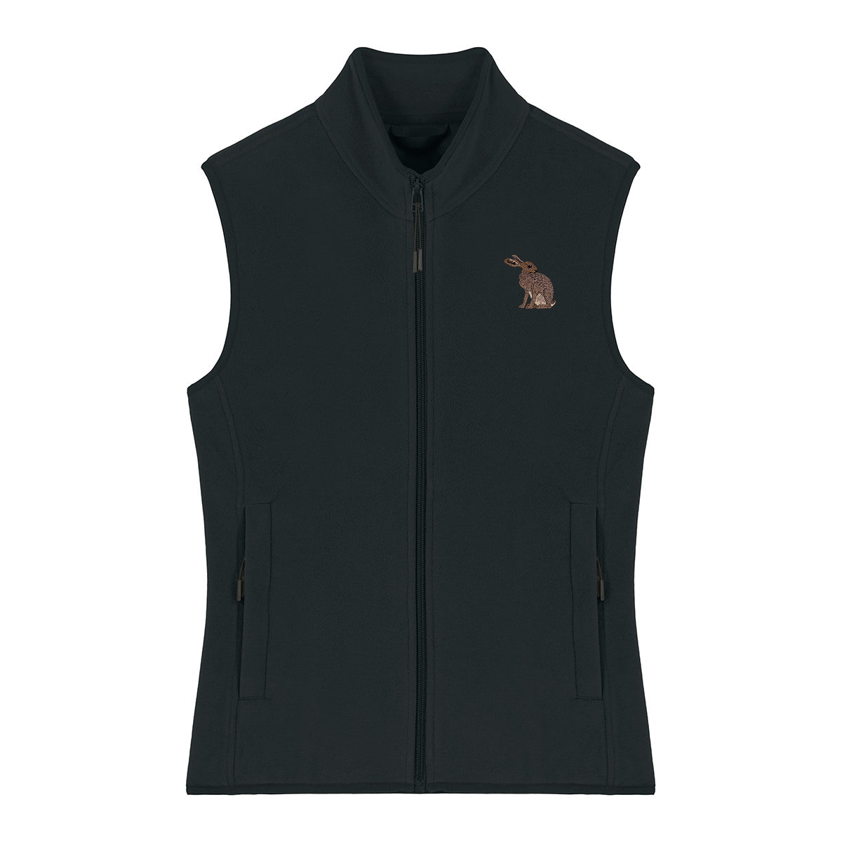 Hare Embroidered Women's Fleece Gilet Bodywarmer
