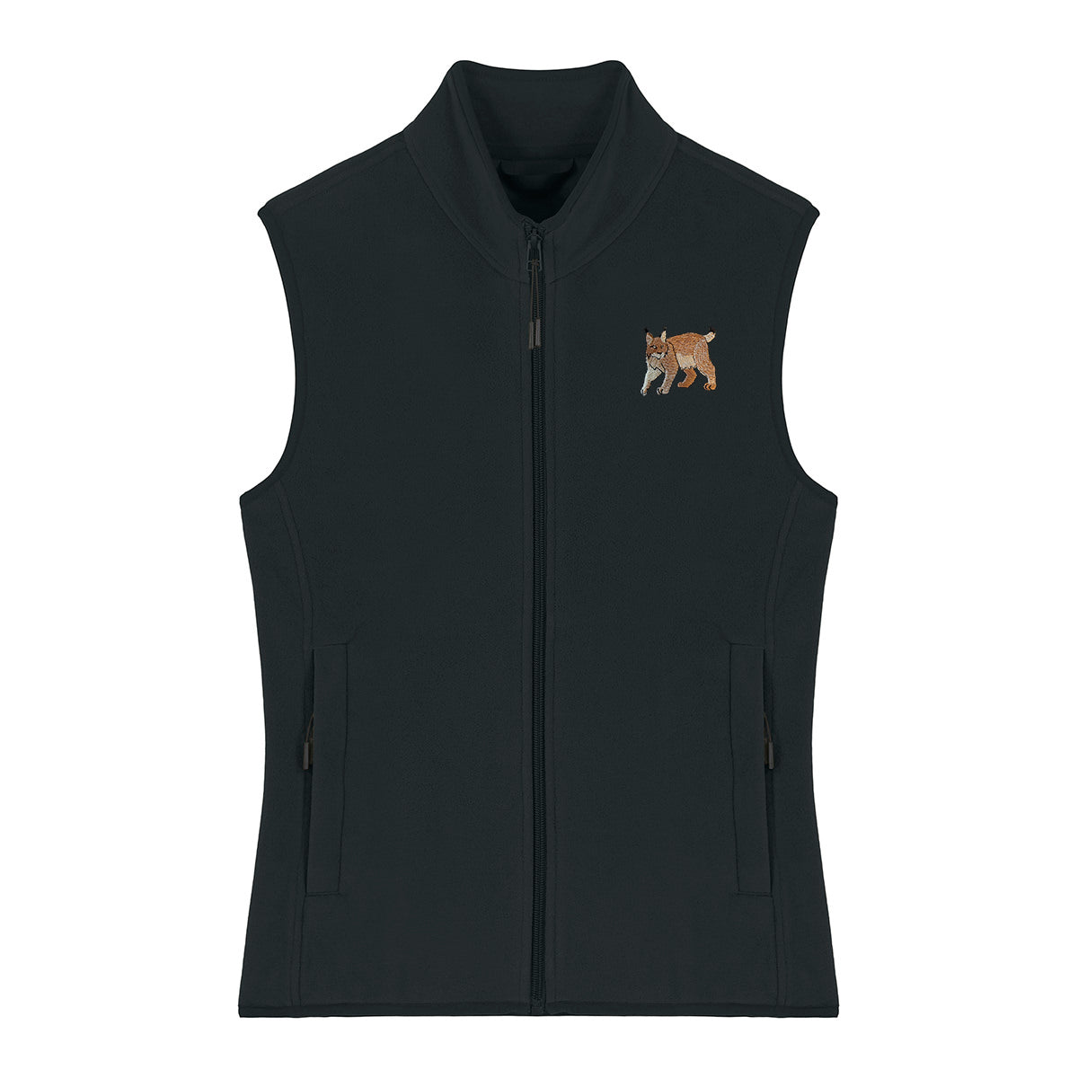 Lynx Embroidered Women's Fleece Gilet Bodywarmer
