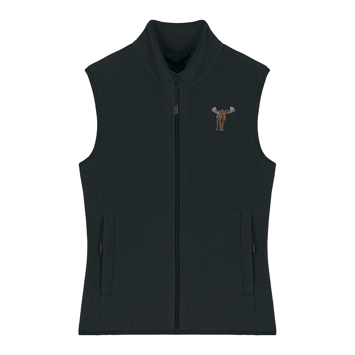 Moose Embroidered Women's Fleece Gilet Bodywarmer