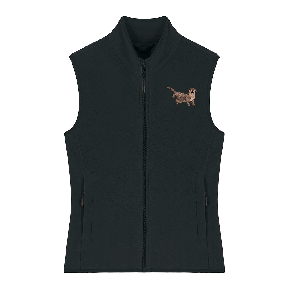 Otter Embroidered Women's Fleece Gilet Bodywarmer