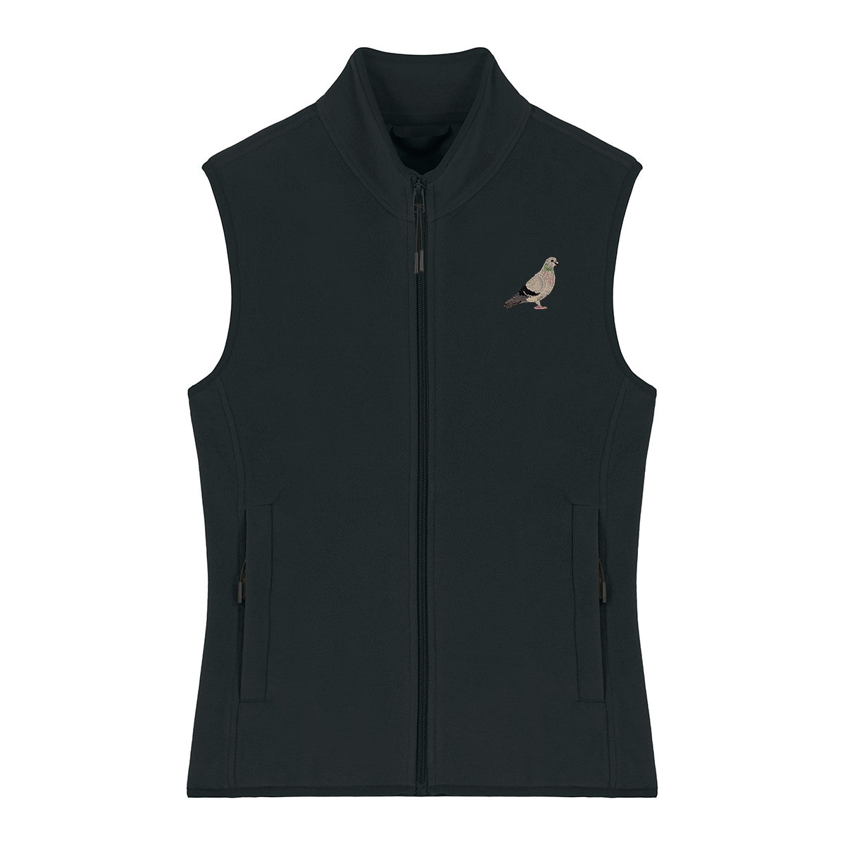 Pigeon Embroidered Women's Fleece Gilet Bodywarmer