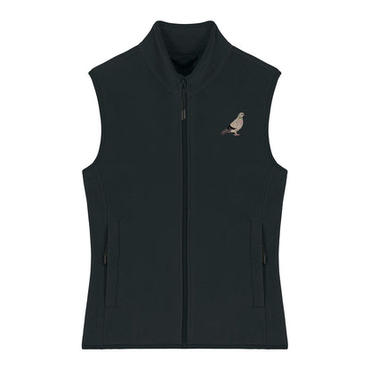 Pigeon Embroidered Women's Fleece Gilet Bodywarmer