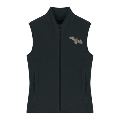 Pipistrelle Bat Embroidered Women's Fleece Gilet Bodywarmer