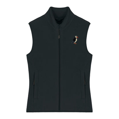 Puffin Embroidered Women's Fleece Gilet Bodywarmer