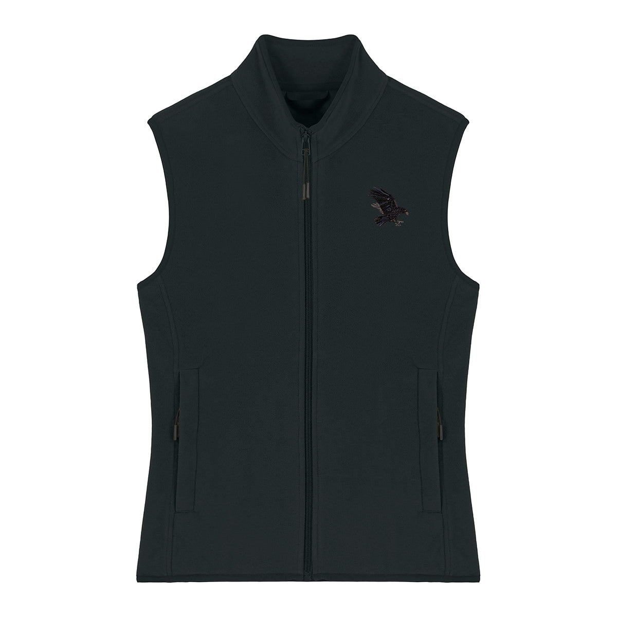 Raven Embroidered Women's Fleece Gilet Bodywarmer