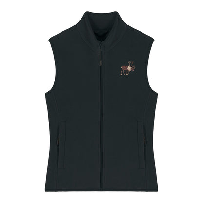 Reindeer Embroidered Women's Fleece Gilet Bodywarmer