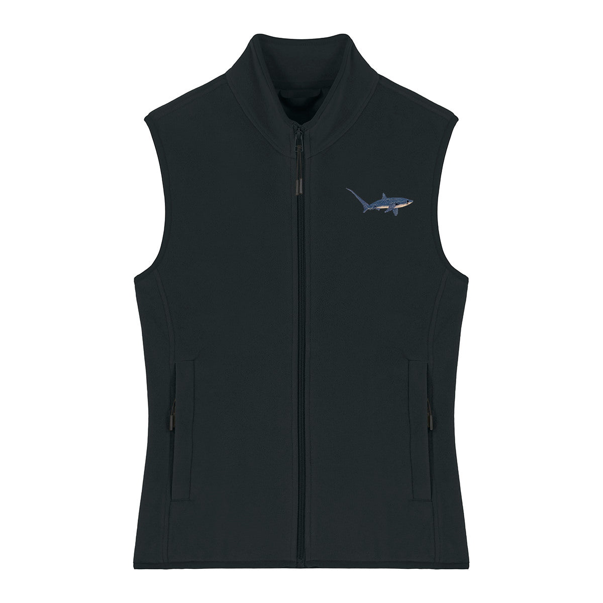 Thresher Shark Embroidered Women's Fleece Gilet Bodywarmer