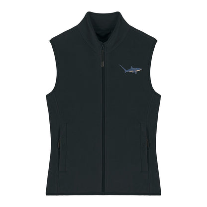 Thresher Shark Embroidered Women's Fleece Gilet Bodywarmer