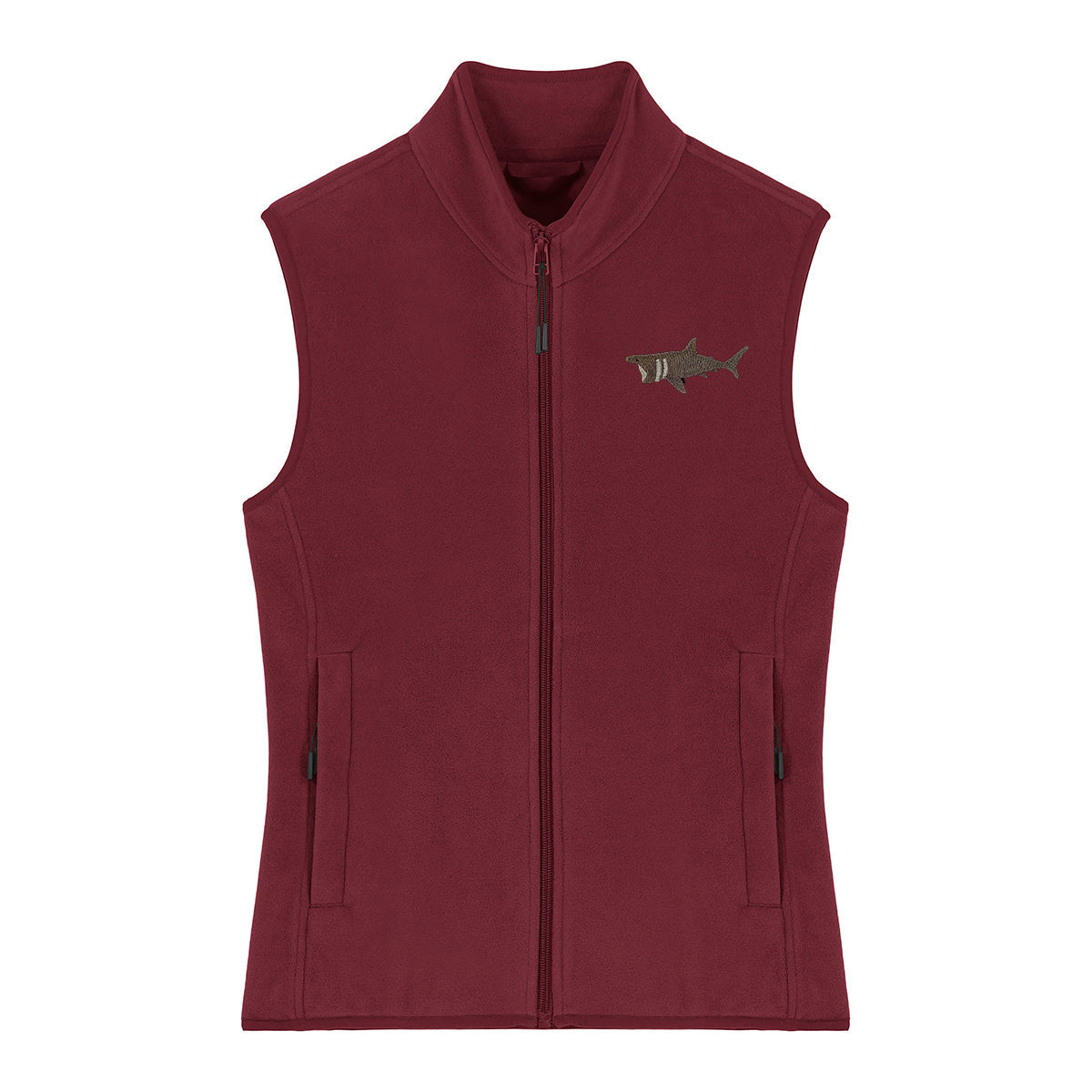 Basking Shark Embroidered Women's Fleece Gilet Bodywarmer