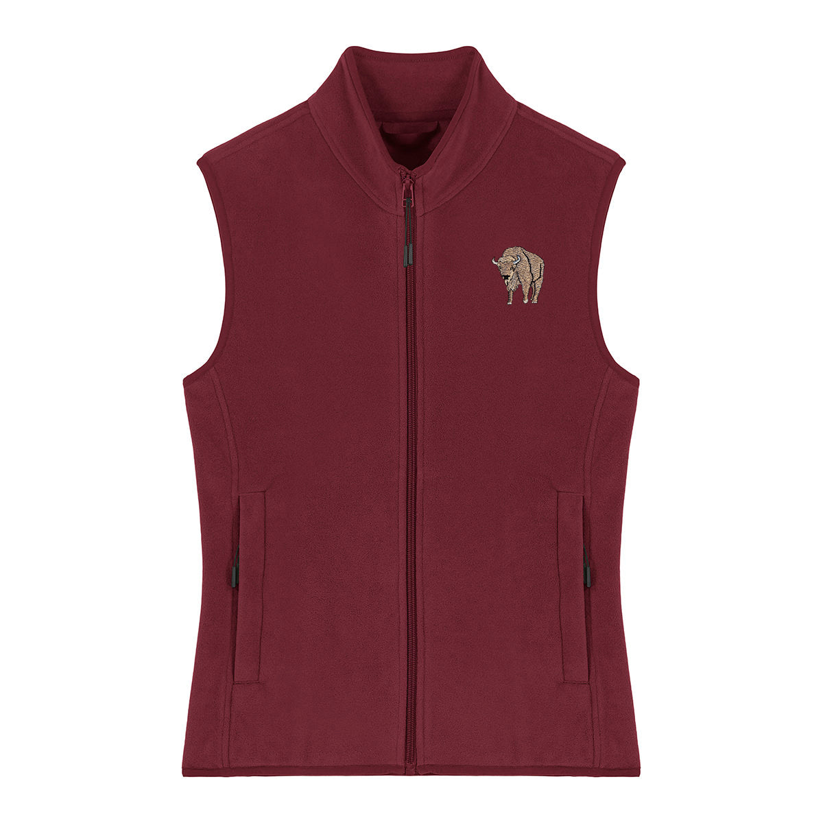 Bison Embroidered Women's Fleece Gilet Bodywarmer