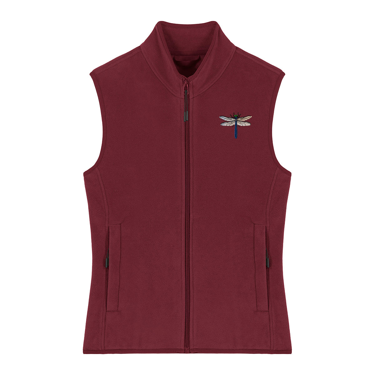 Dragonfly Embroidered Women's Fleece Gilet Bodywarmer