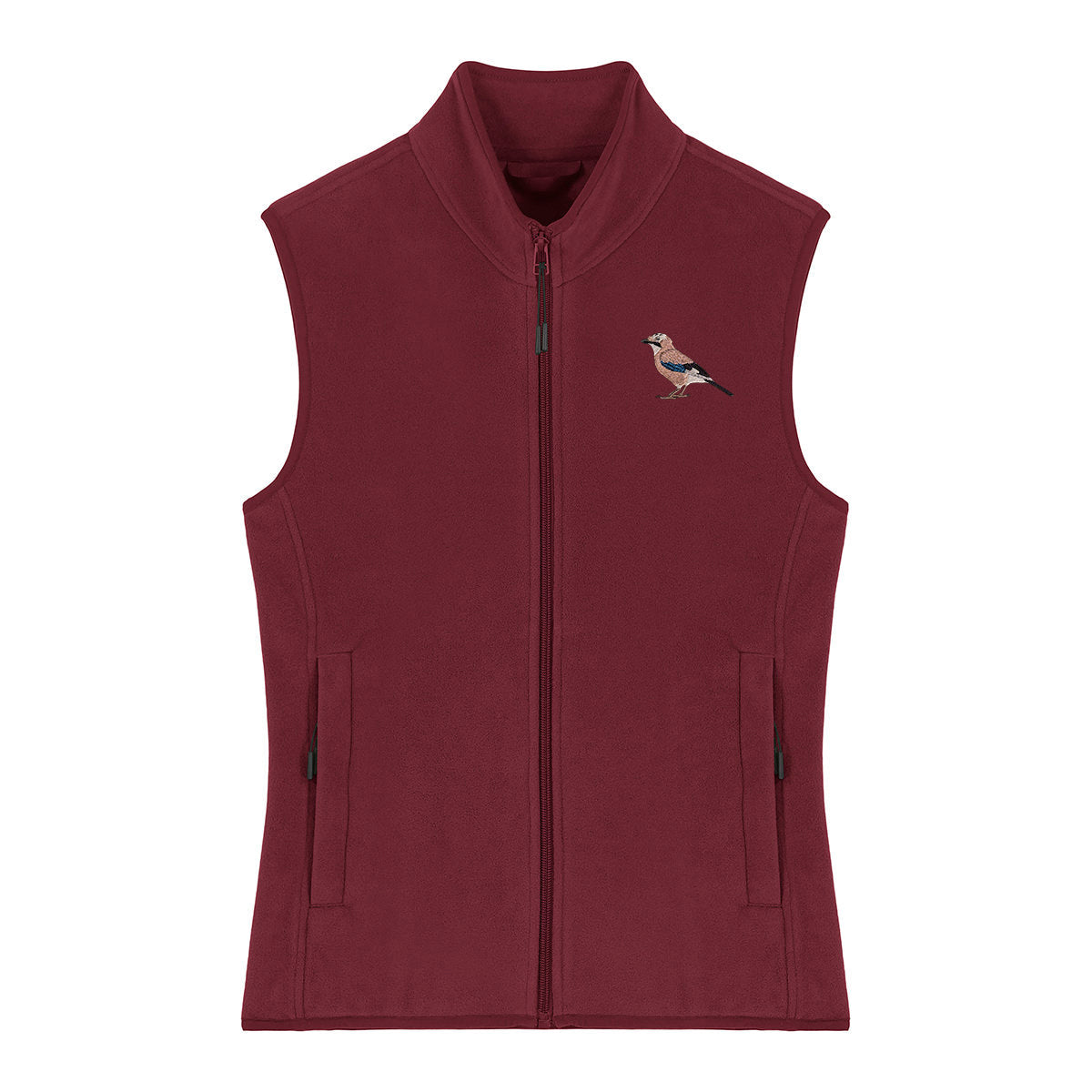 Eurasian Jay Embroidered Women's Fleece Gilet Bodywarmer