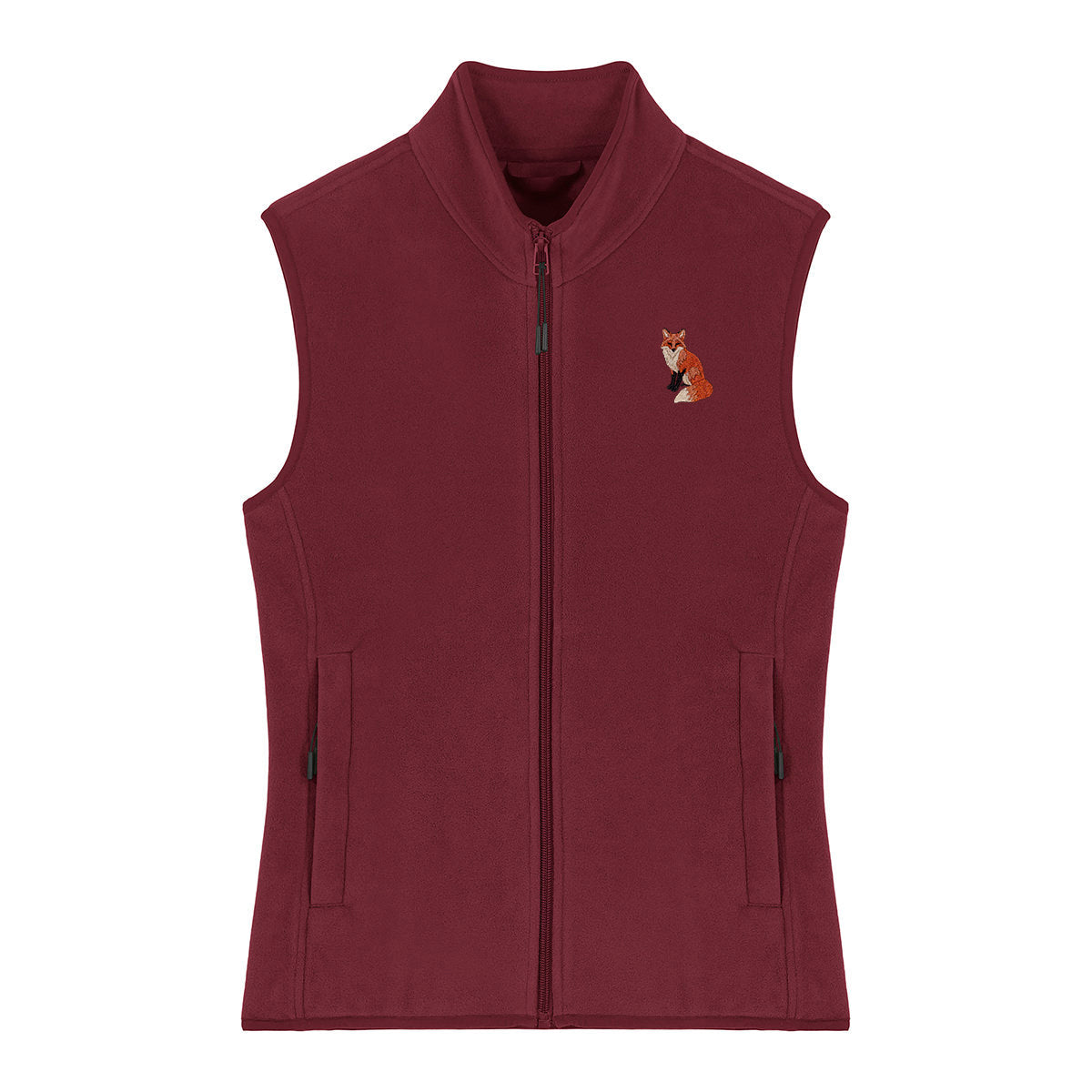 Fox Embroidered Women's Fleece Gilet Bodywarmer