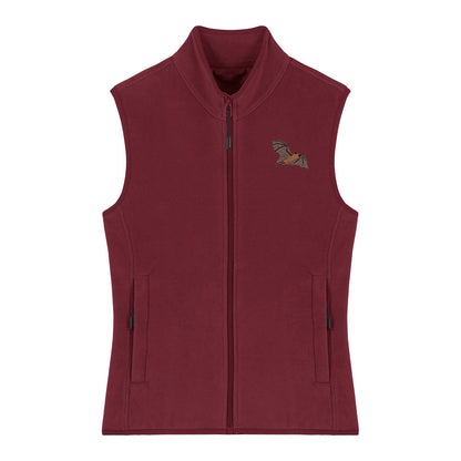 Fruit Bat Embroidered Women's Fleece Gilet Bodywarmer