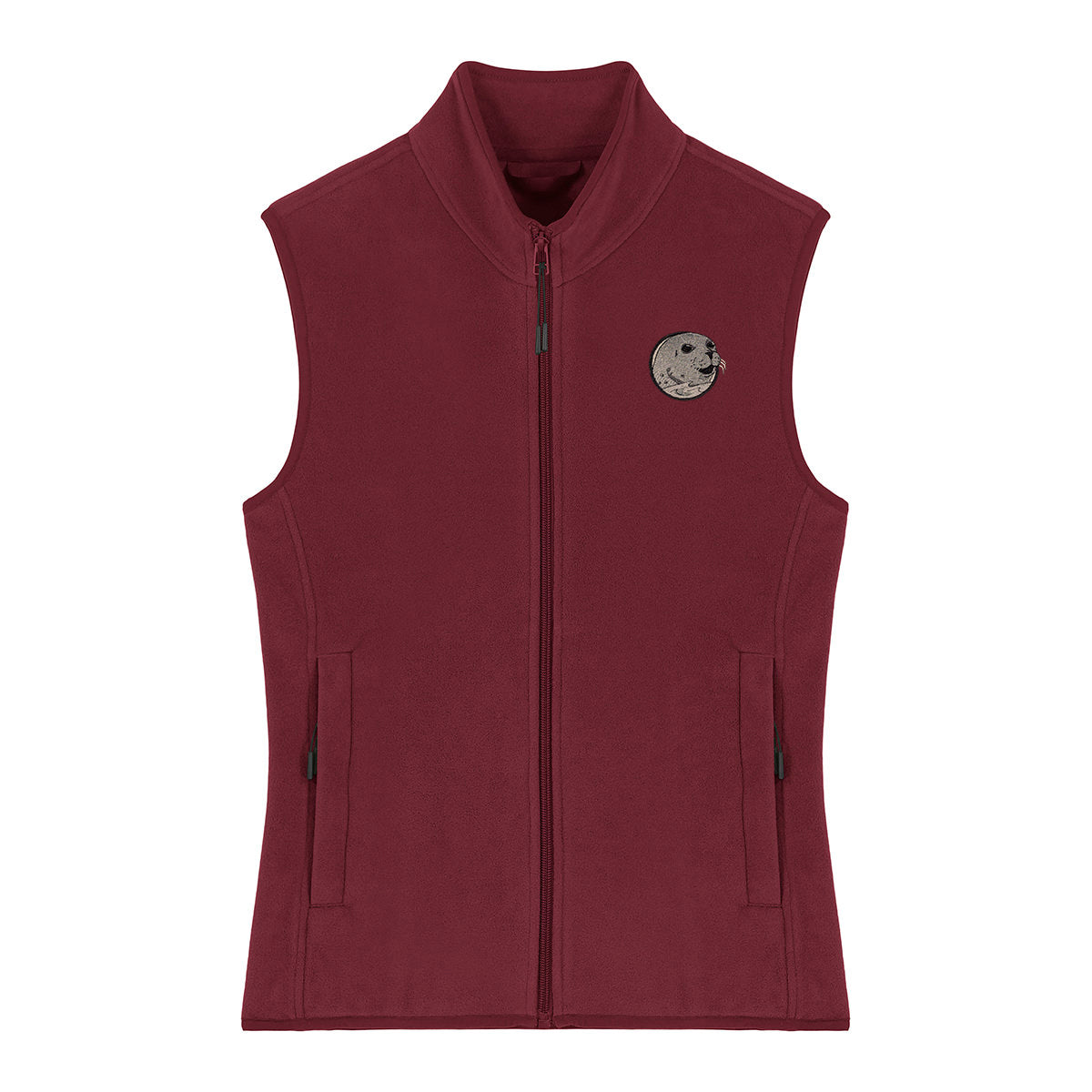 Grey Seal Embroidered Women's Fleece Gilet Bodywarmer