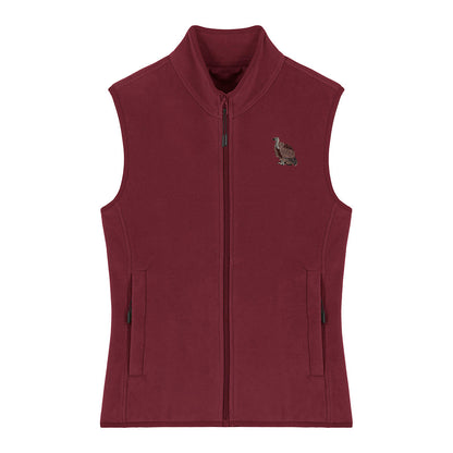 Griffon Vulture Embroidered Women's Fleece Gilet Bodywarmer