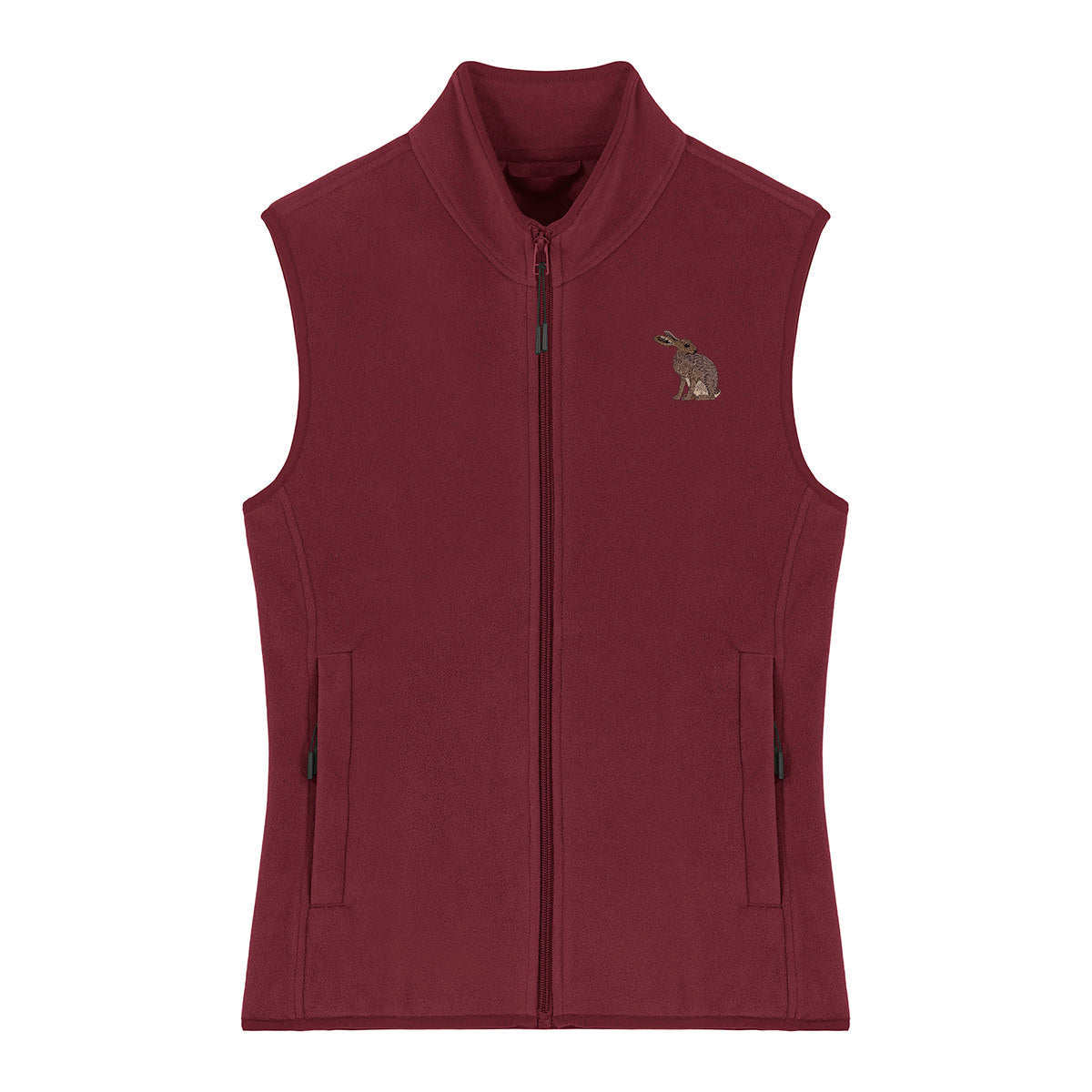Hare Embroidered Women's Fleece Gilet Bodywarmer
