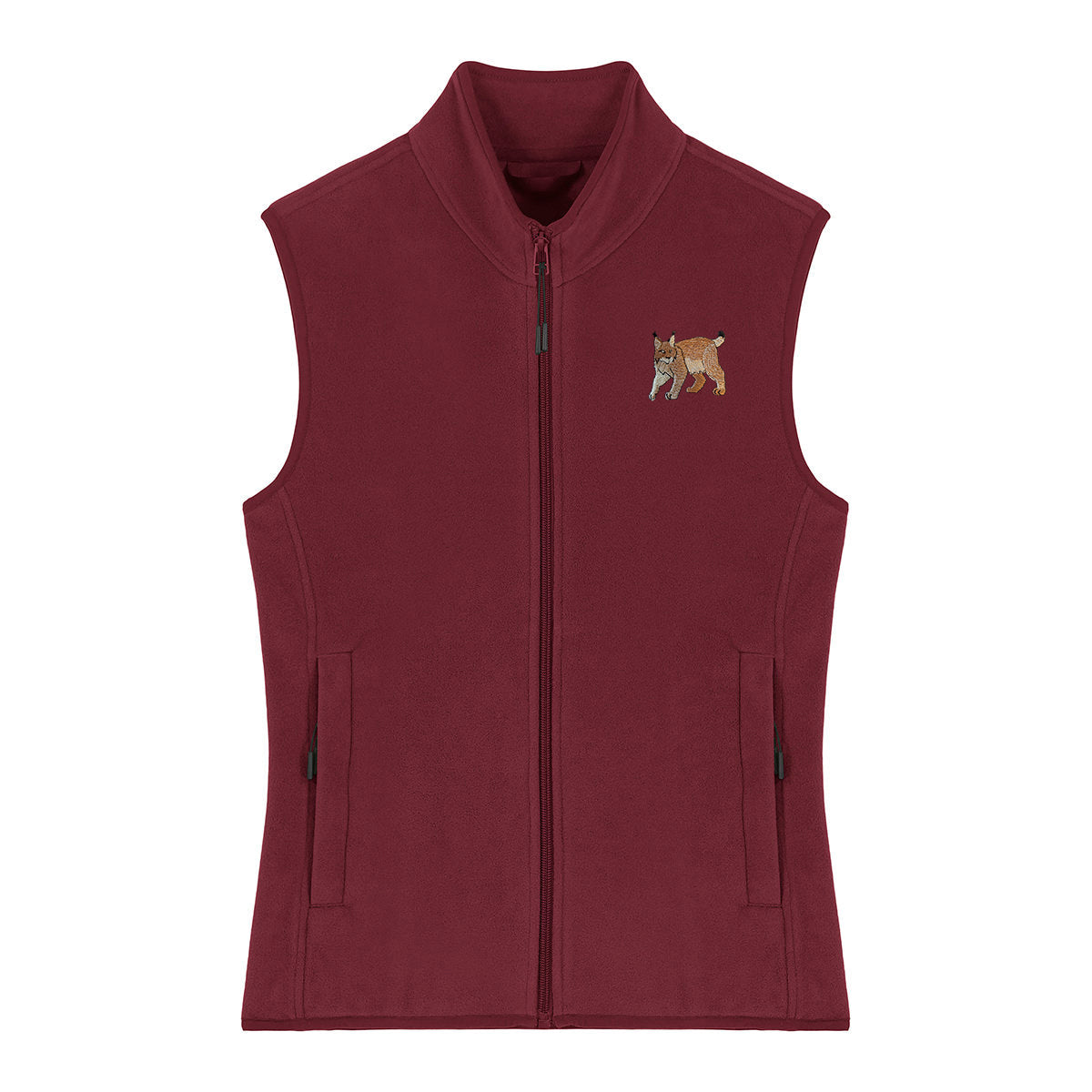 Lynx Embroidered Women's Fleece Gilet Bodywarmer