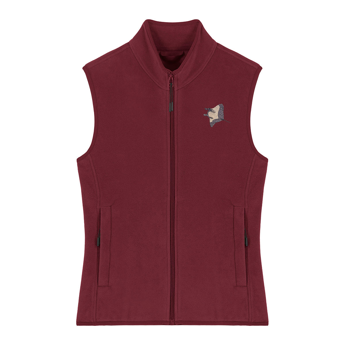Manta Ray Embroidered Women's Fleece Gilet Bodywarmer