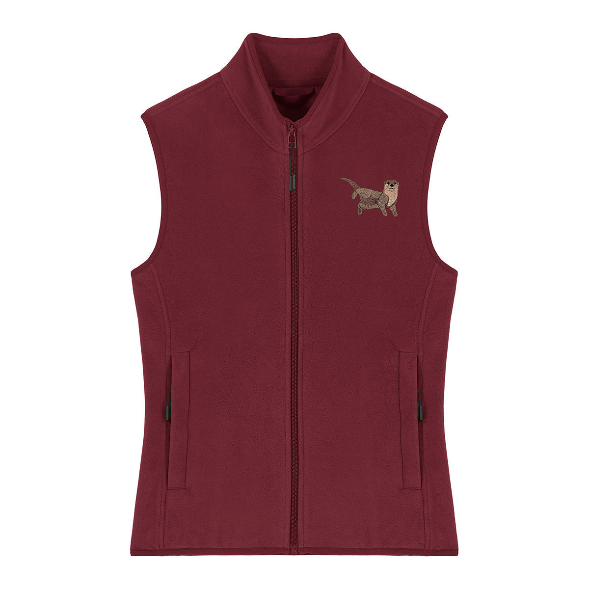 Otter Embroidered Women's Fleece Gilet Bodywarmer