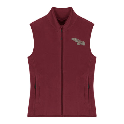 Pipistrelle Bat Embroidered Women's Fleece Gilet Bodywarmer