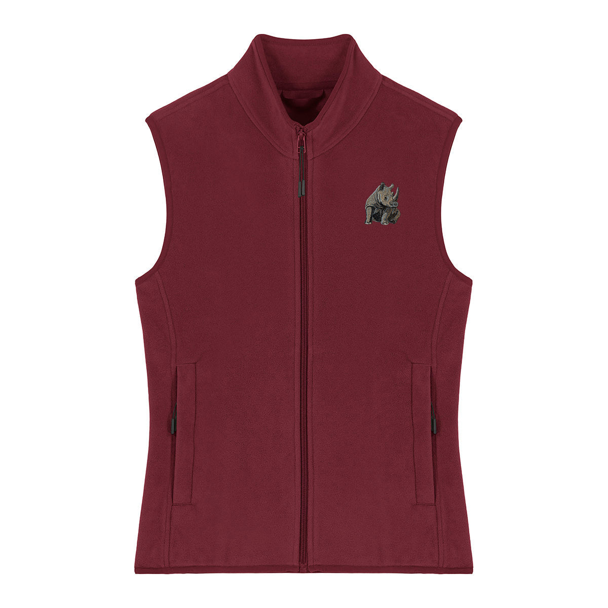 Rhino Embroidered Women's Fleece Gilet Bodywarmer