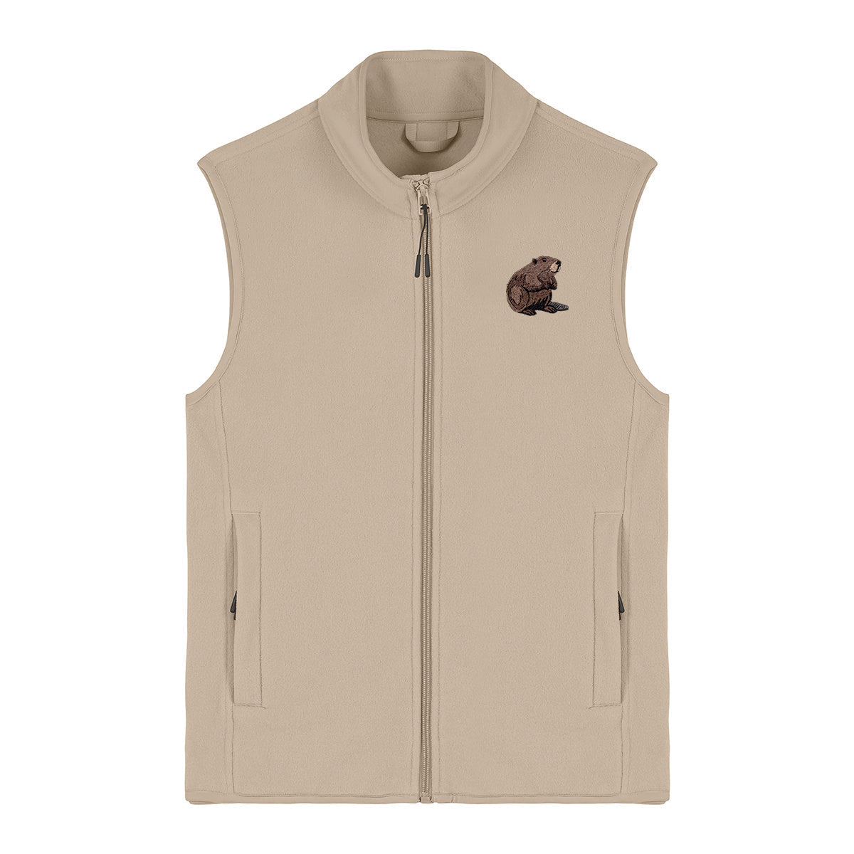 Beaver Embroidered Women's Fleece Gilet Bodywarmer