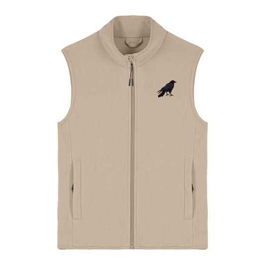 Crow Embroidered Women's Fleece Gilet Bodywarmer