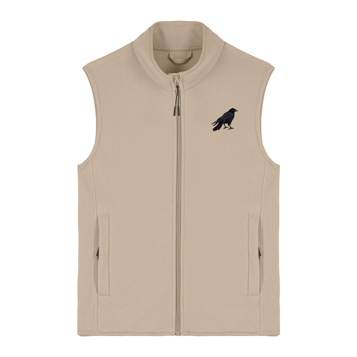 Crow Embroidered Women's Fleece Gilet Bodywarmer